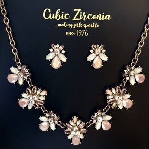 Jeweled Necklace and Earring Set